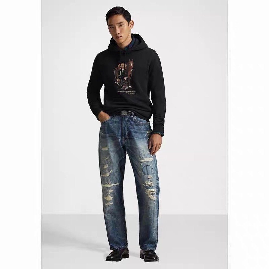 Other €23.11 Bear Fleece Hoodie RL Small Y - Image 3
