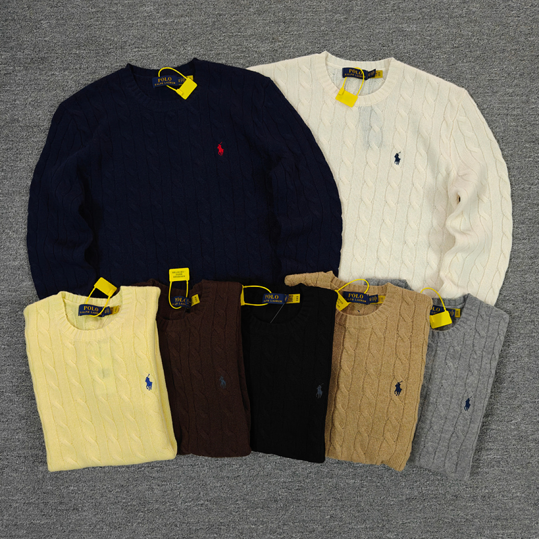Other €30.9 ## Cable-Knit Wool-Cashmere Jumper Mens Collar Fleece Linen Floral Long Sleeve C