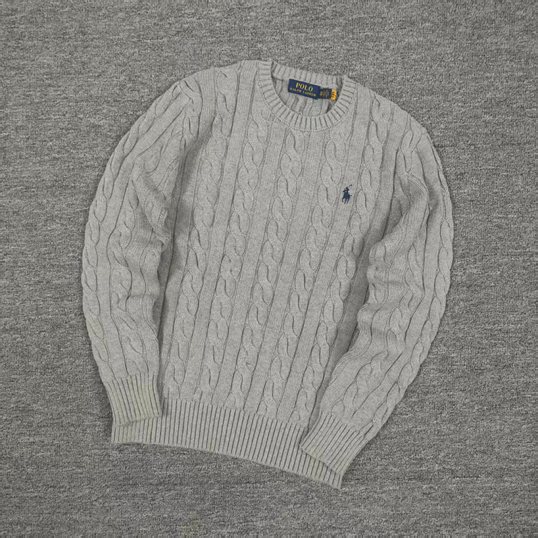 Other €23.4 ##RL 100% Pure Cotton Autumn And Winter Round Neck Long Sleeved Sweater Solid Collar Fleece C - Image 25