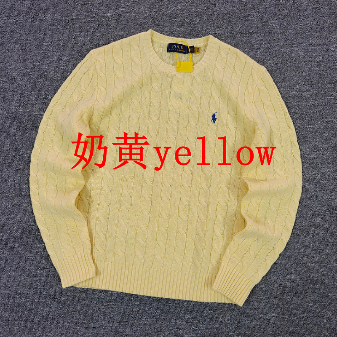 Other €30.9 ## Cable-Knit Wool-Cashmere Jumper Mens Collar Fleece Linen Floral Long Sleeve C - Image 5