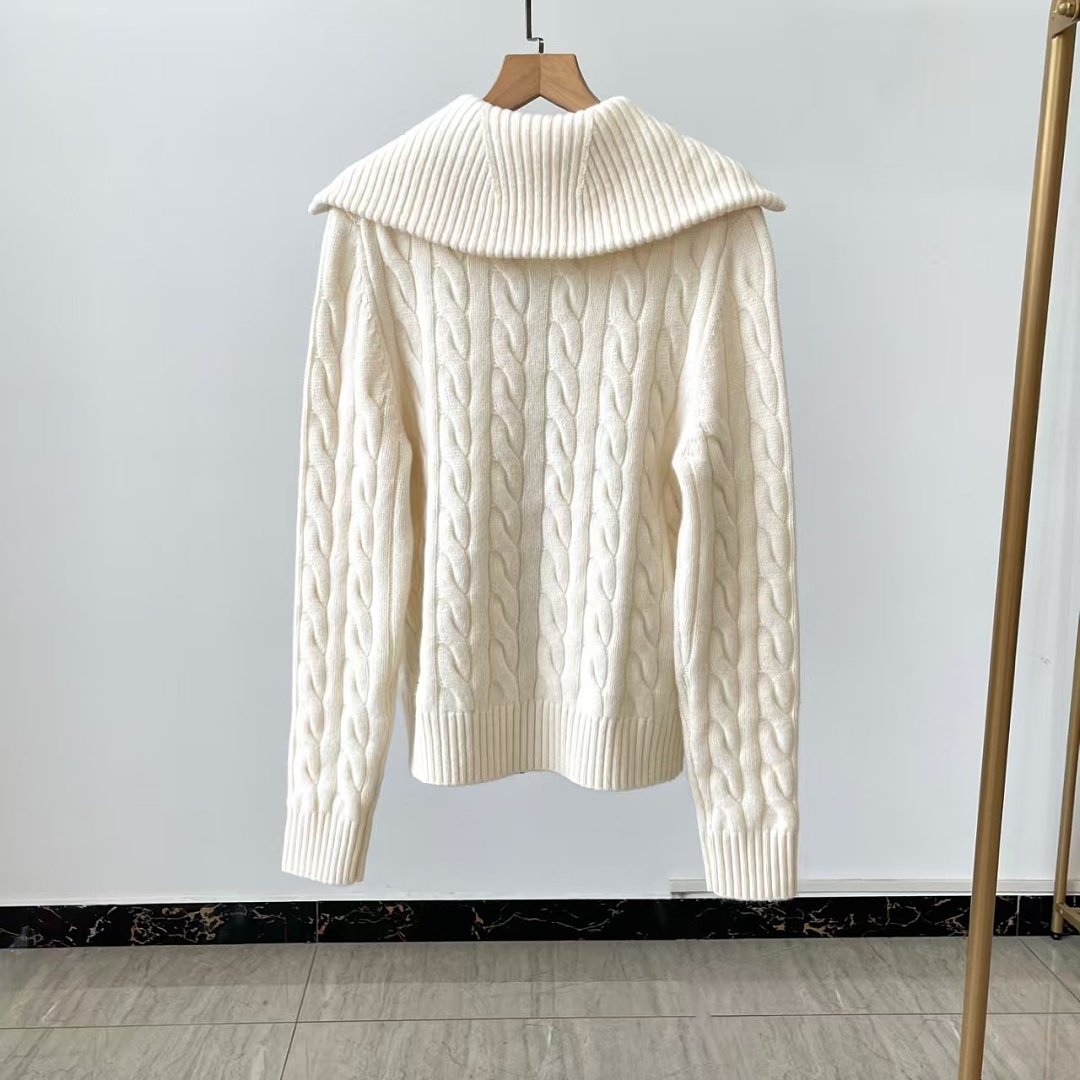 Other €43.8 ##Wool Cable Knit Full Zip Cardigan 808 Gold Linen Floral P - Image 5