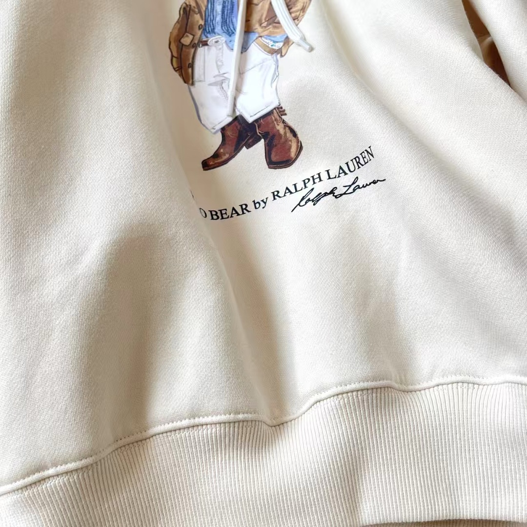 Other €34.8 ##Women's Bear Oversized Fleece Hoodie White Coffee P - Image 19