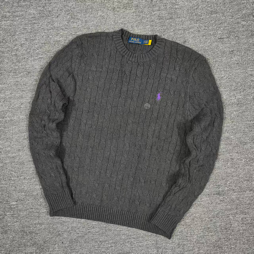 Other €23.4 #RL Autumn/Winter Classic Cable Crewneck Sweater Floral Collar Fleece G/D - Image 15