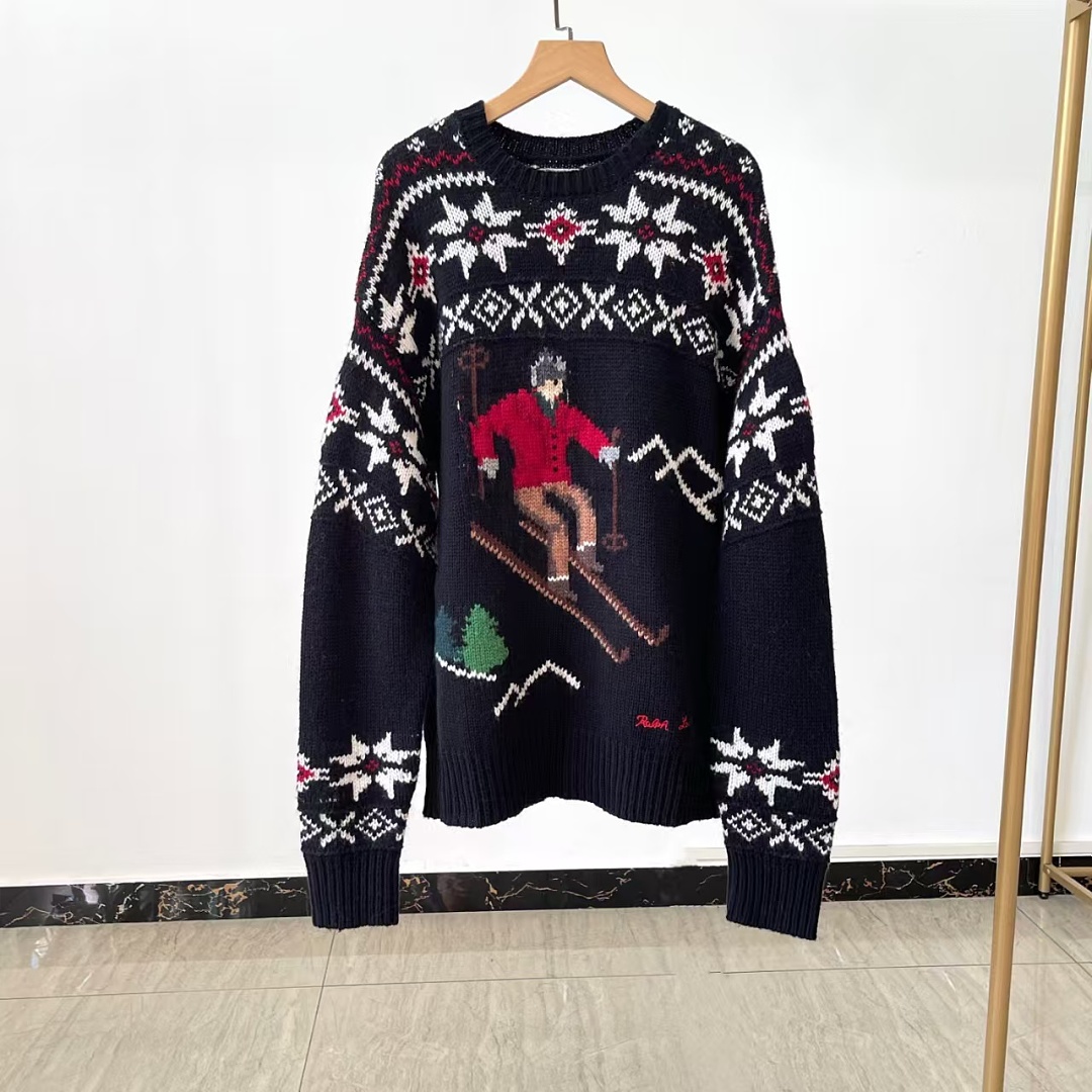 Other €47.8 ##Men's Skier Intarsia Knit Sweater Snow Fleece P - Image 14