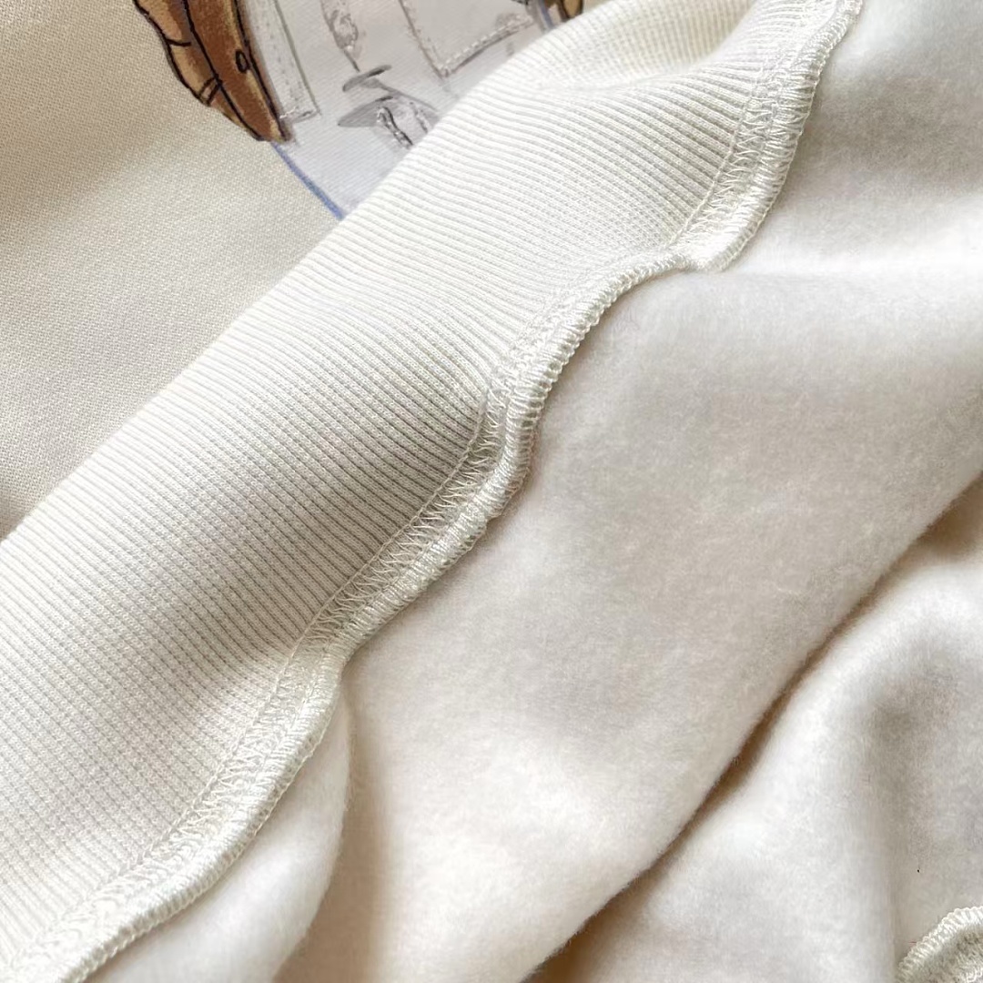 Other €34.8 ##Women's Bear Oversized Fleece Hoodie White Coffee P - Image 36