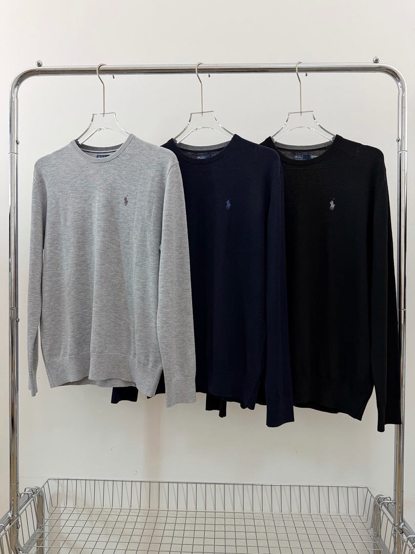 Other €23.4 100%Wool Sweater RL Mens Collar Triple Fleece Y - Image 11