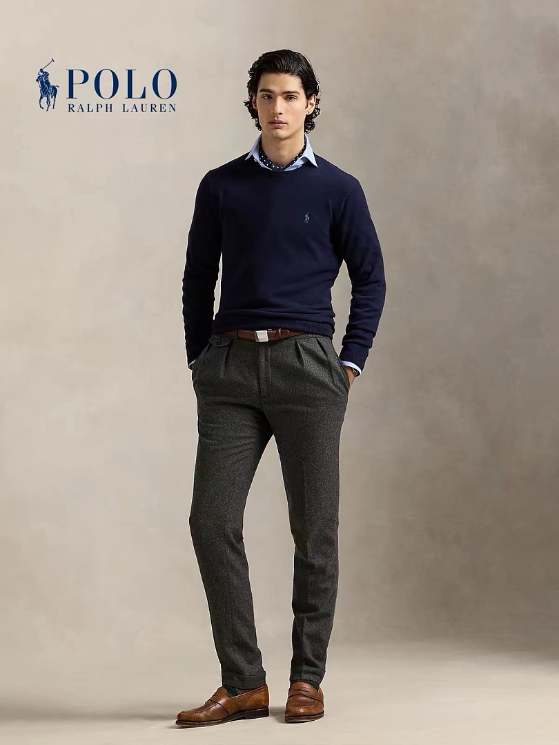 Other €23.4 100%Wool Sweater RL Mens Collar Triple Fleece Y - Image 4