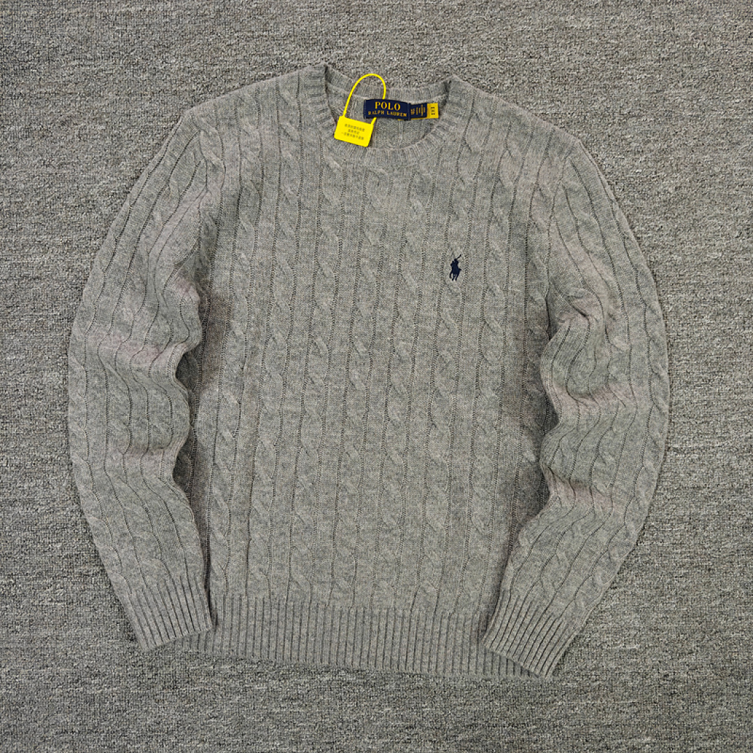 Other €30.9 ## Cable-Knit Wool-Cashmere Jumper Mens Collar Fleece Linen Floral Long Sleeve C - Image 14