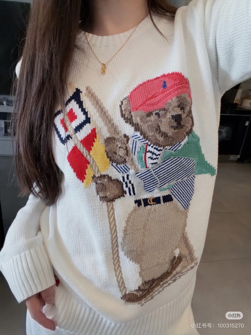 Other €36.1 ##Bear Sweater RL0066 Autumn White P (€28.3/¥218 Promotional Price For One Month) - Image 5