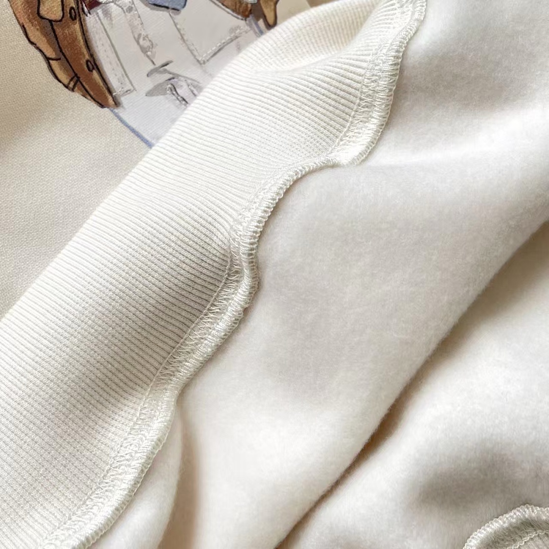 Other €34.8 ##Women's Bear Oversized Fleece Hoodie White Coffee P - Image 38
