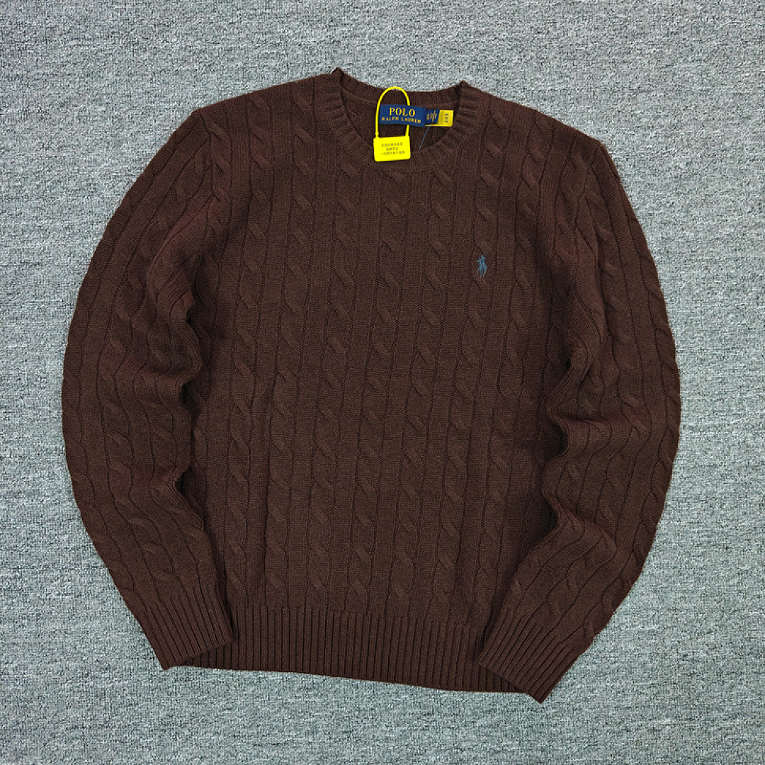 Other €30.9 ## Cable-Knit Wool-Cashmere Jumper Mens Collar Fleece Linen Floral Long Sleeve C - Image 12