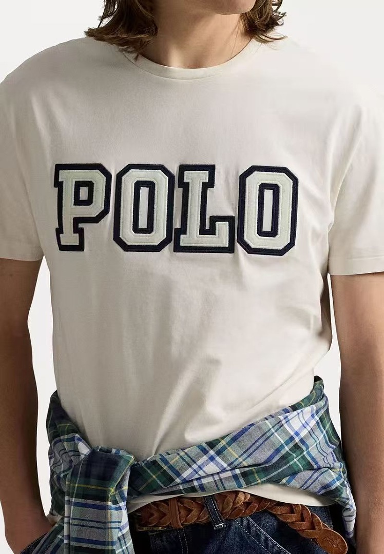 Other €13.6 ##100% Cotton Letter Embroidery T-Shirt Solid Embroidered T - Image 3