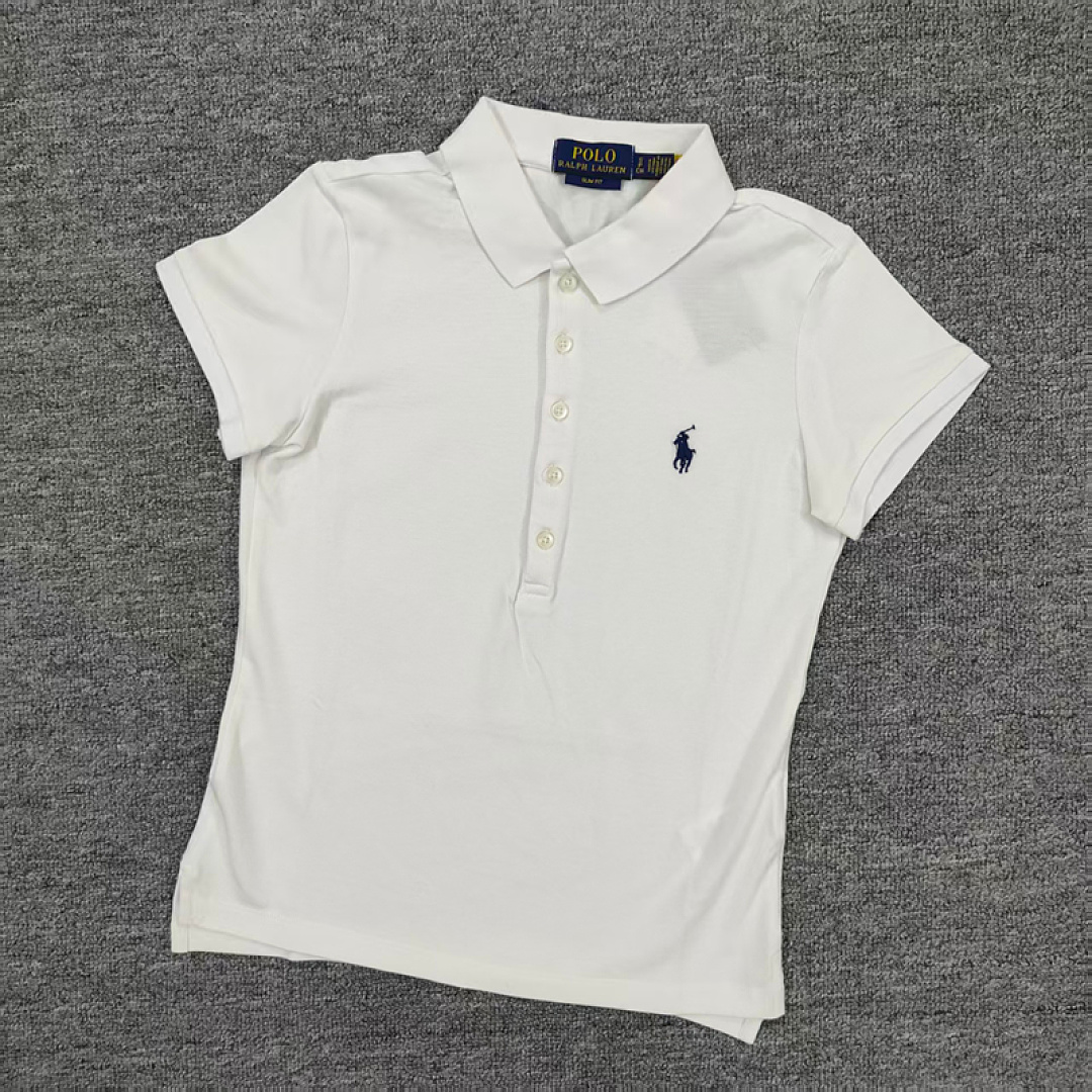 Other €18.7 ## Five-Button Knitted Collar Short-Sleeved Polo Shirt womenRL Buckle Short Sleeve Womens C - Image 31