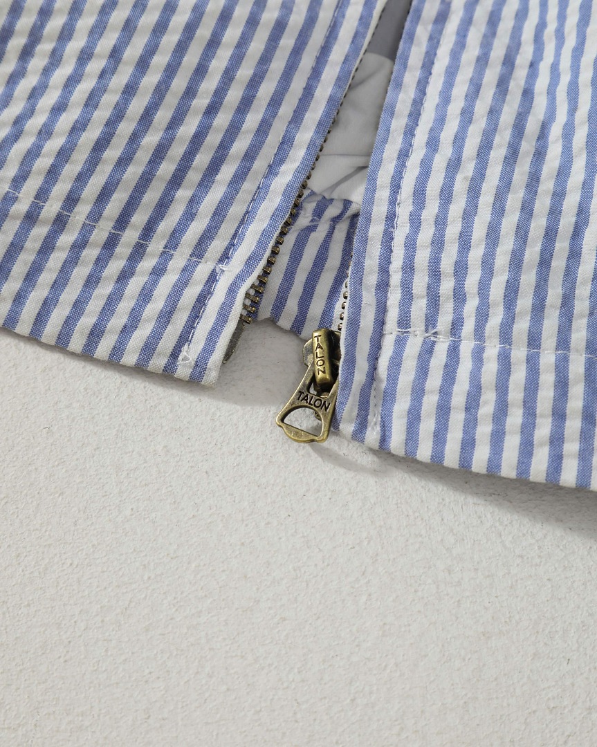 Other €25.7 Unisex Stripe Cotton Seersucker Jacket RL W93 X - Image 23