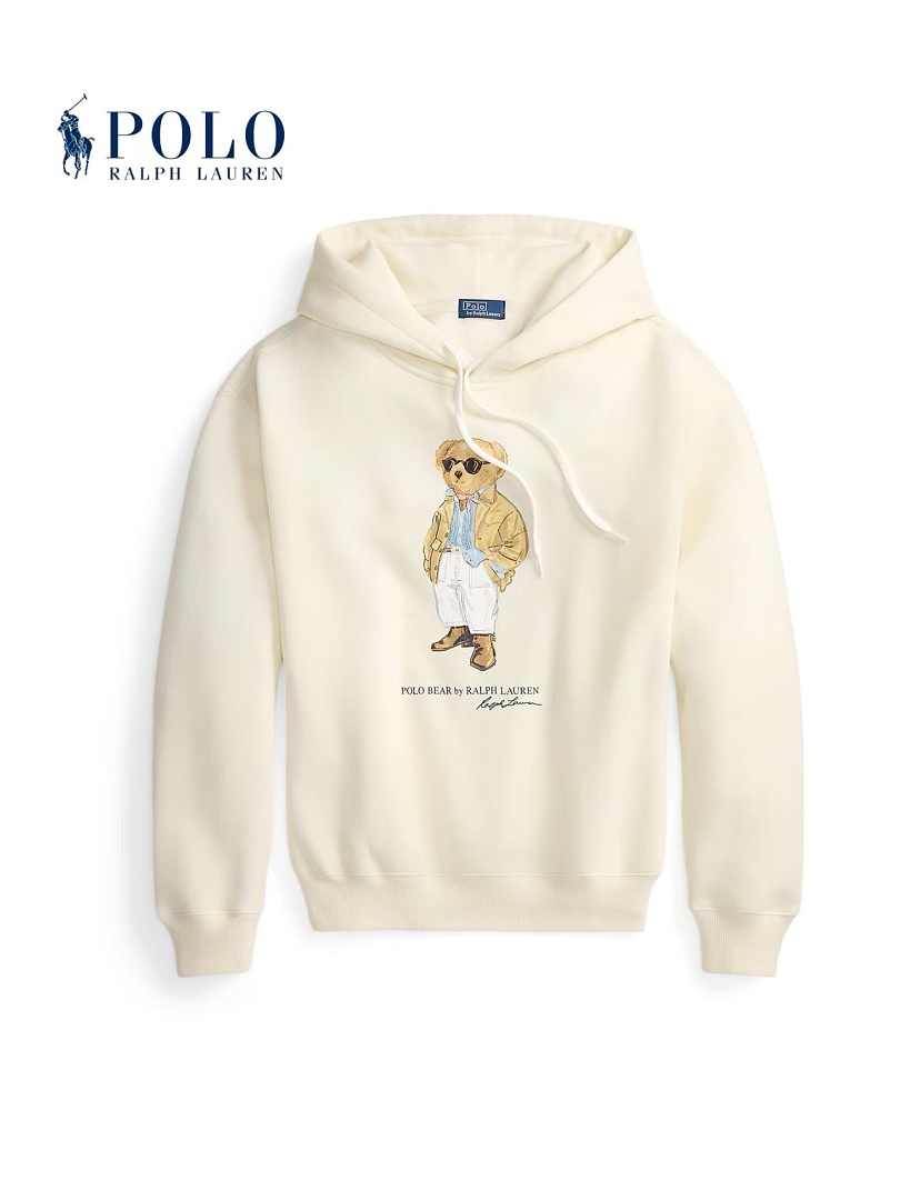 Other €34.8 ##Women's Bear Oversized Fleece Hoodie White Coffee P - Image 7
