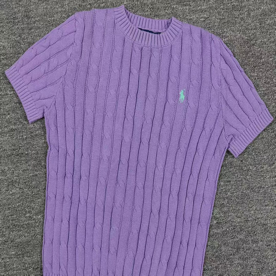 Other €17.2 ##Candy Color Round Neck Pure Cotton Short Sleeves Sweater Candy Fruit Collar Sleeve C - Image 23