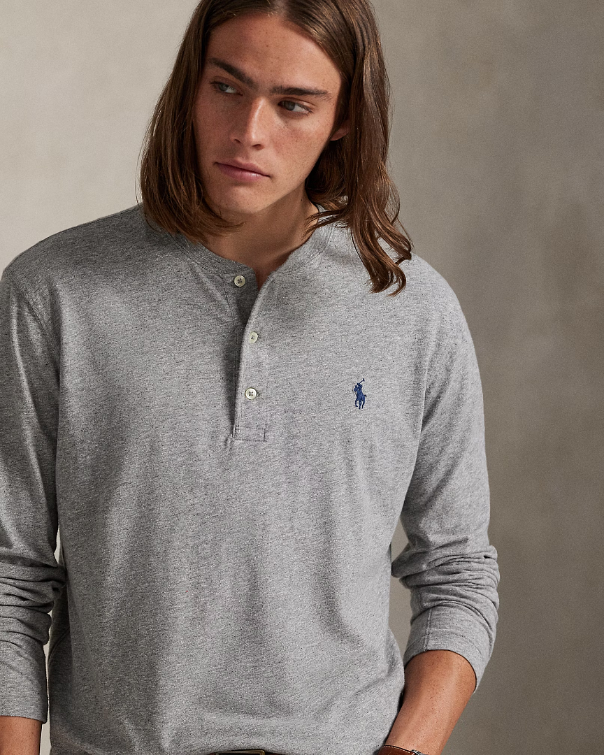 Other €15.3 ##Long Sleeve Henley T-Shirt Collar Long T B - Image 3