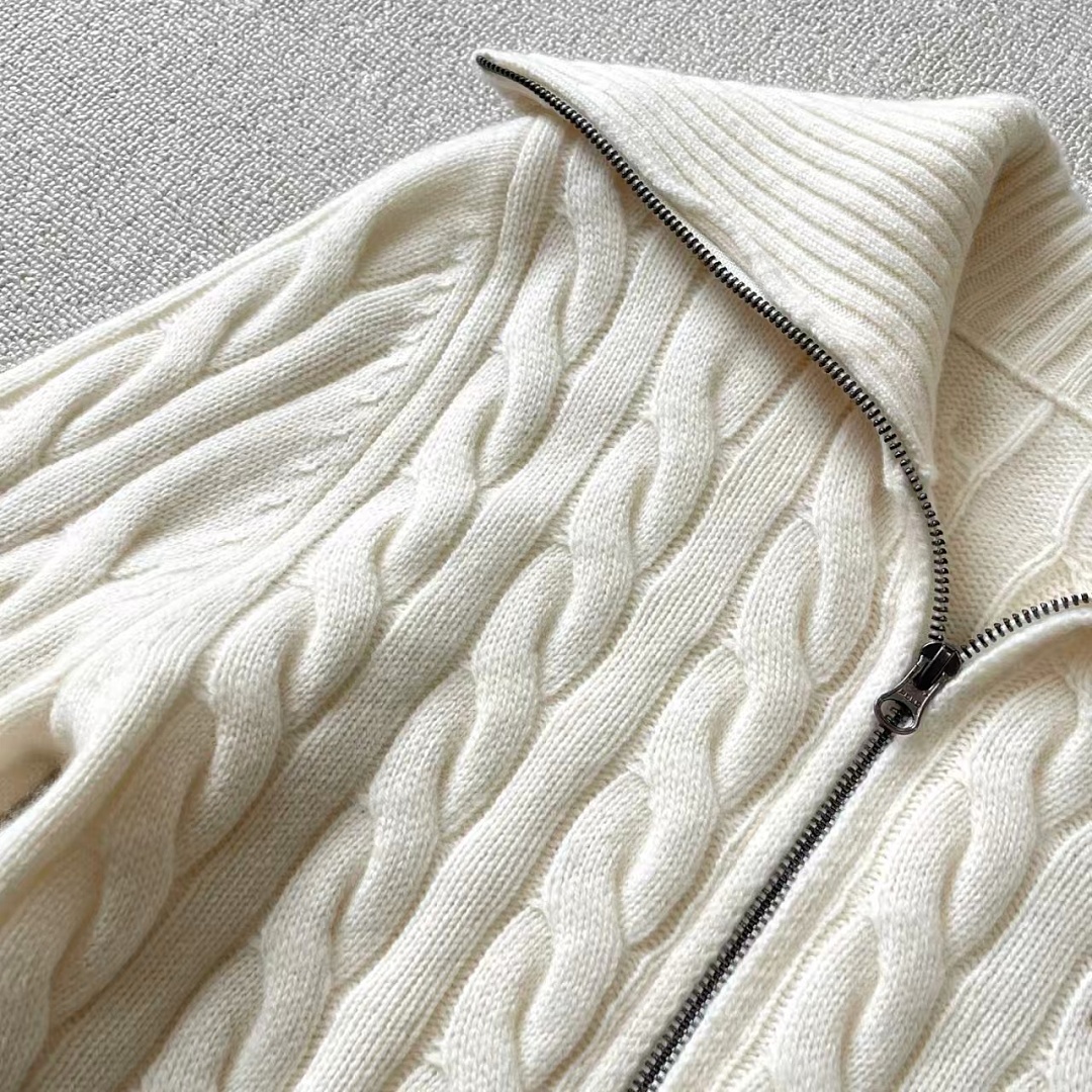 Other €43.8 ##Wool Cable Knit Full Zip Cardigan 808 Gold Linen Floral P - Image 18