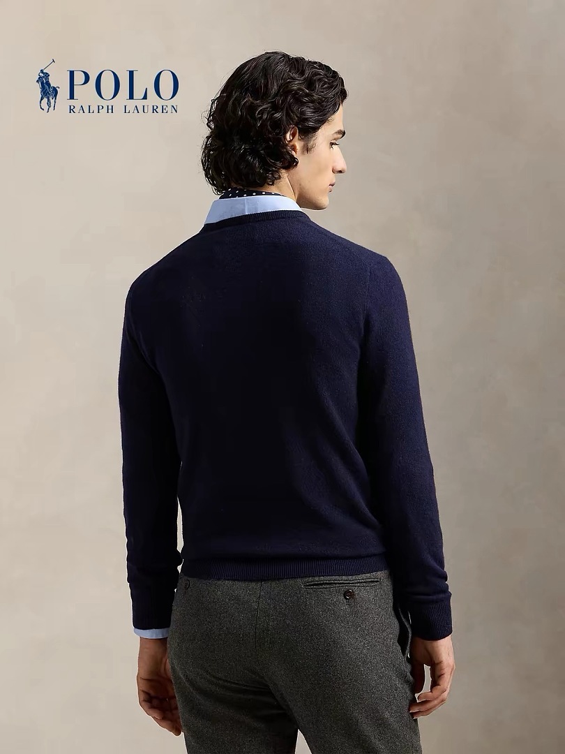 Other €23.4 100%Wool Sweater RL Mens Collar Triple Fleece Y - Image 6