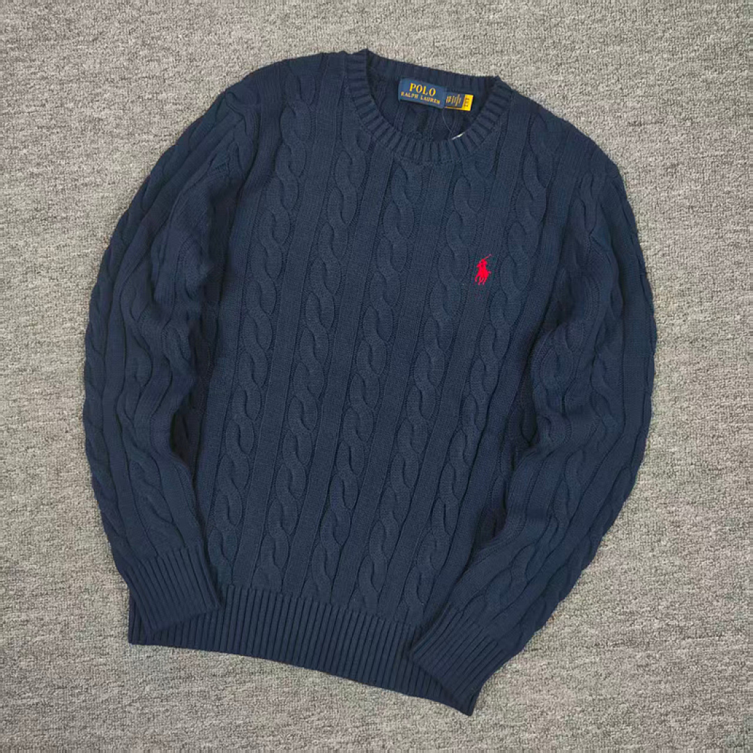 Other €23.4 ##RL 100% Pure Cotton Autumn And Winter Round Neck Long Sleeved Sweater Solid Collar Fleece C - Image 27