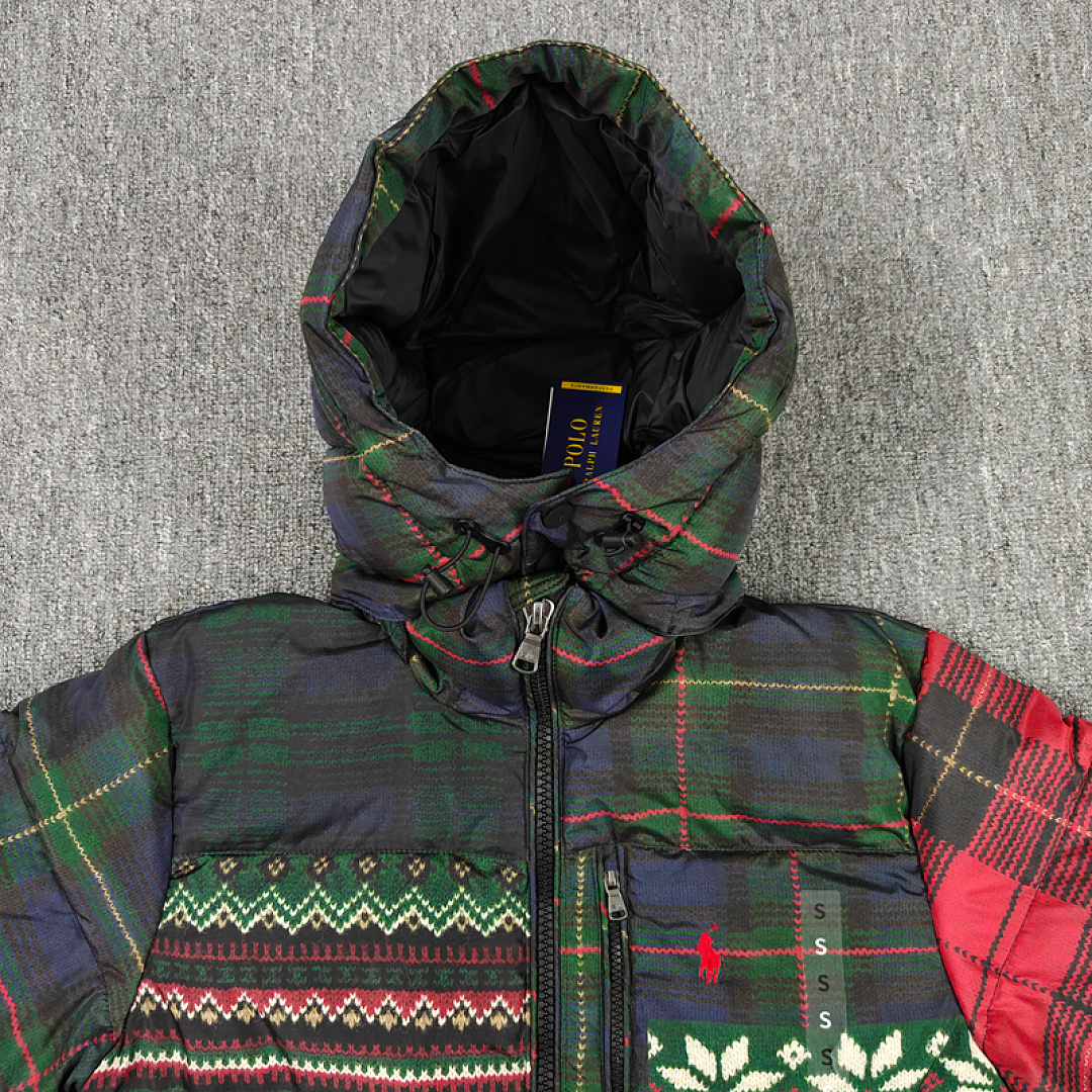 Other €64.6 ## Christmas Color-Block Down Jacket Velvet 506511 E - Image 4