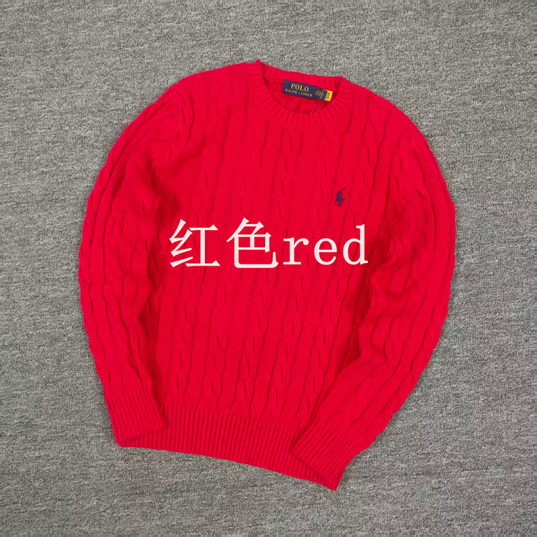 Other €23.4 ##RL 100% Pure Cotton Autumn And Winter Round Neck Long Sleeved Sweater Solid Collar Fleece C - Image 17