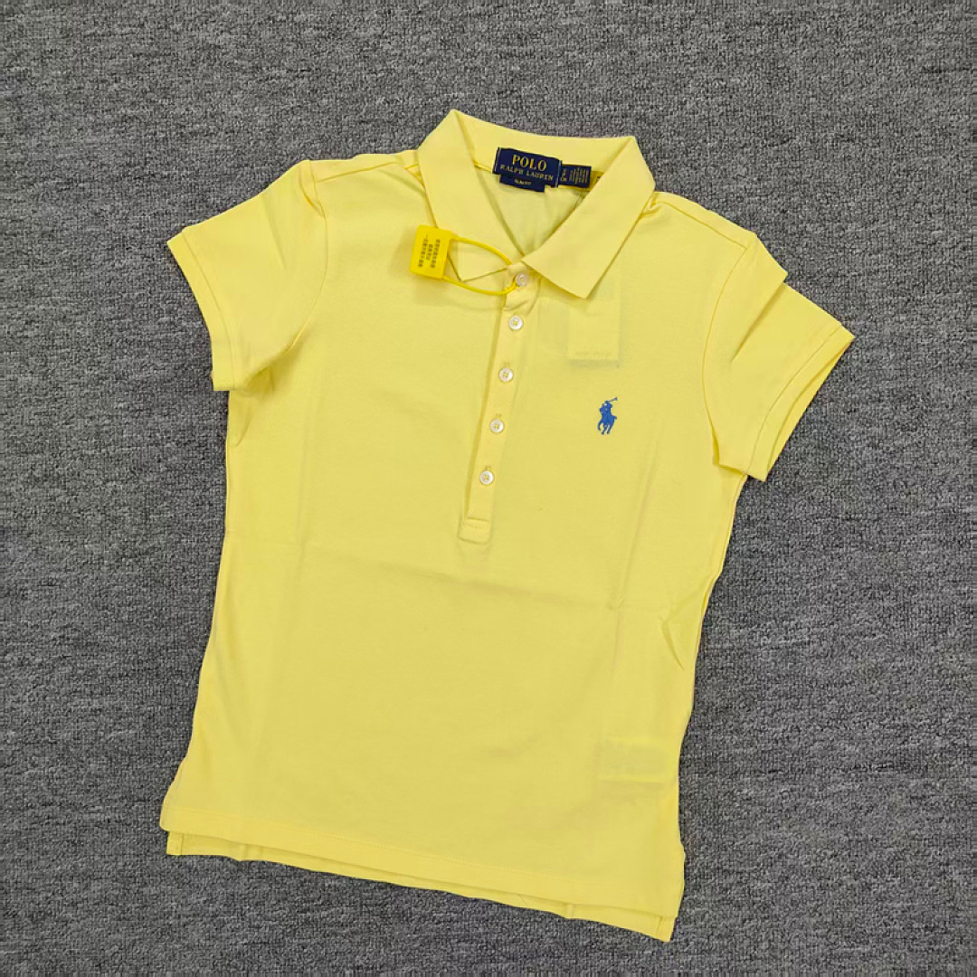 Other €18.7 ## Five-Button Knitted Collar Short-Sleeved Polo Shirt womenRL Buckle Short Sleeve Womens C - Image 30