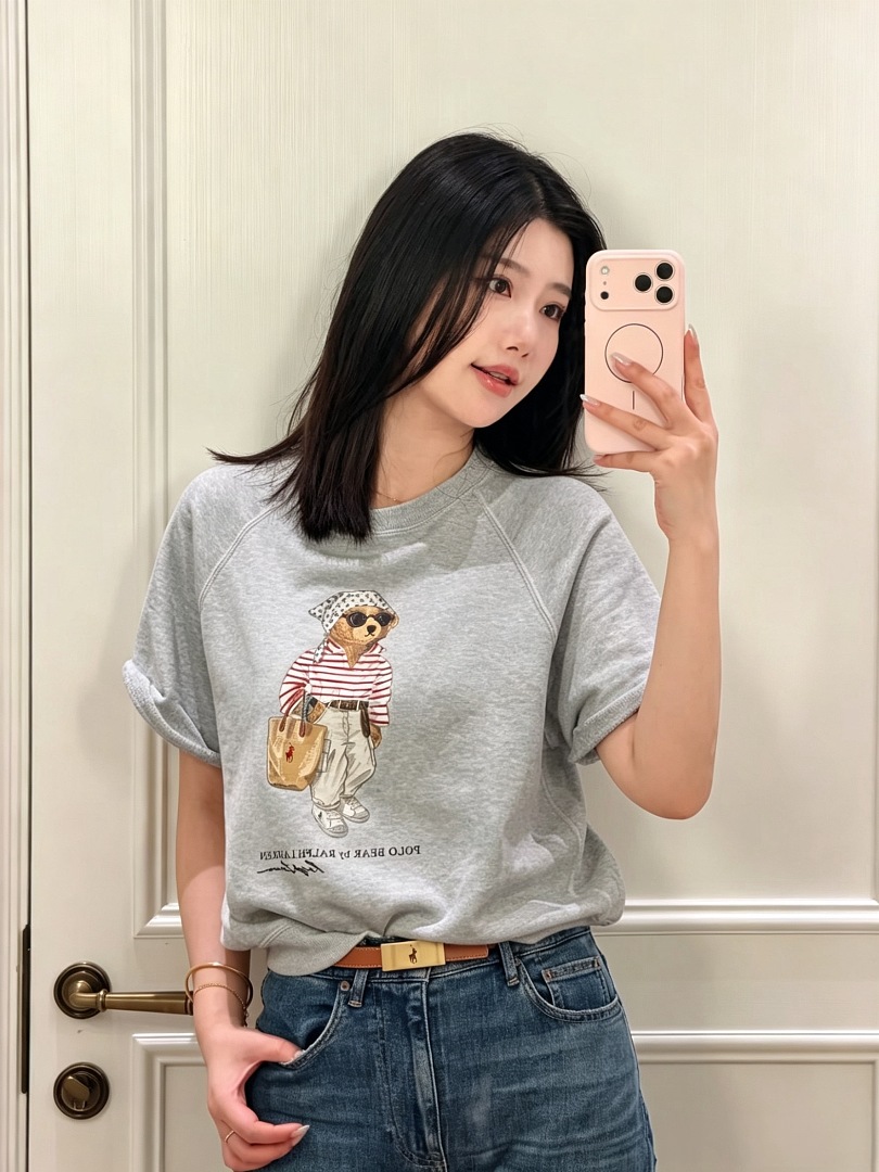 Other €15.3 ## Bear Women Sport Short Sleeve Shirt Fleece Canvas W81 X - Image 3