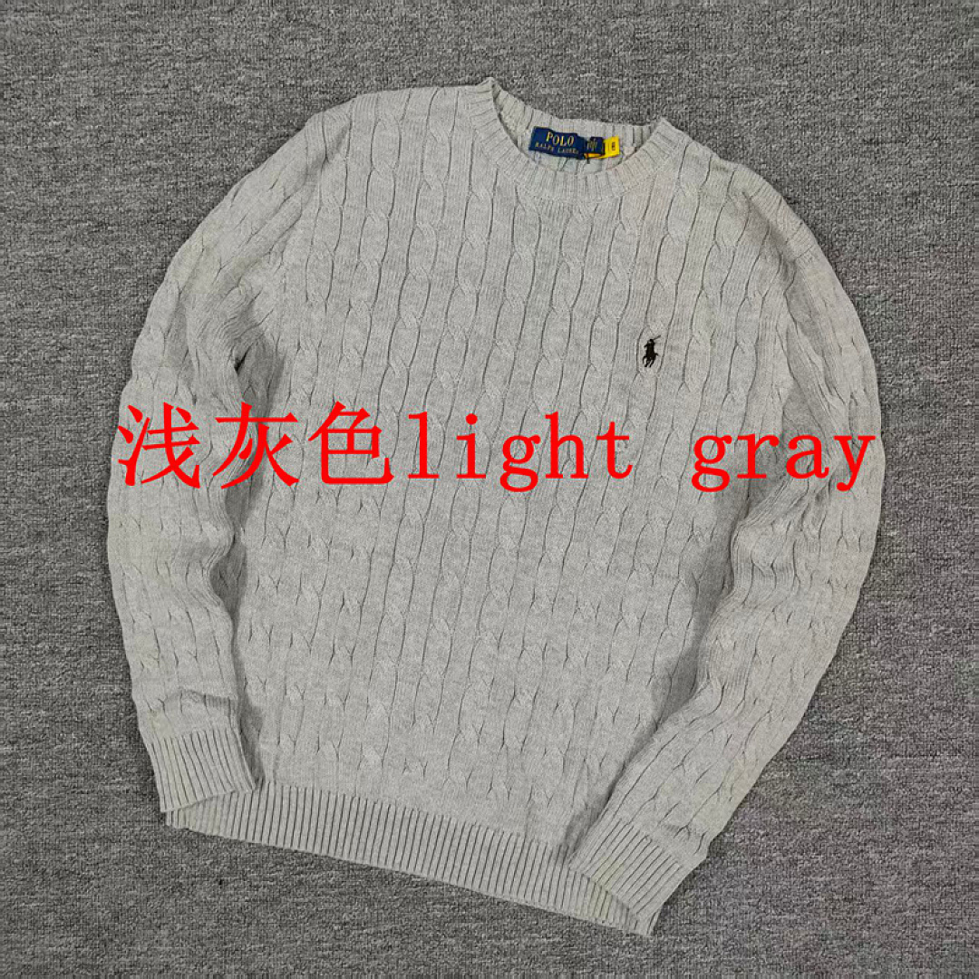 Other €23.4 #RL Autumn/Winter Classic Cable Crewneck Sweater Floral Collar Fleece G/D - Image 5