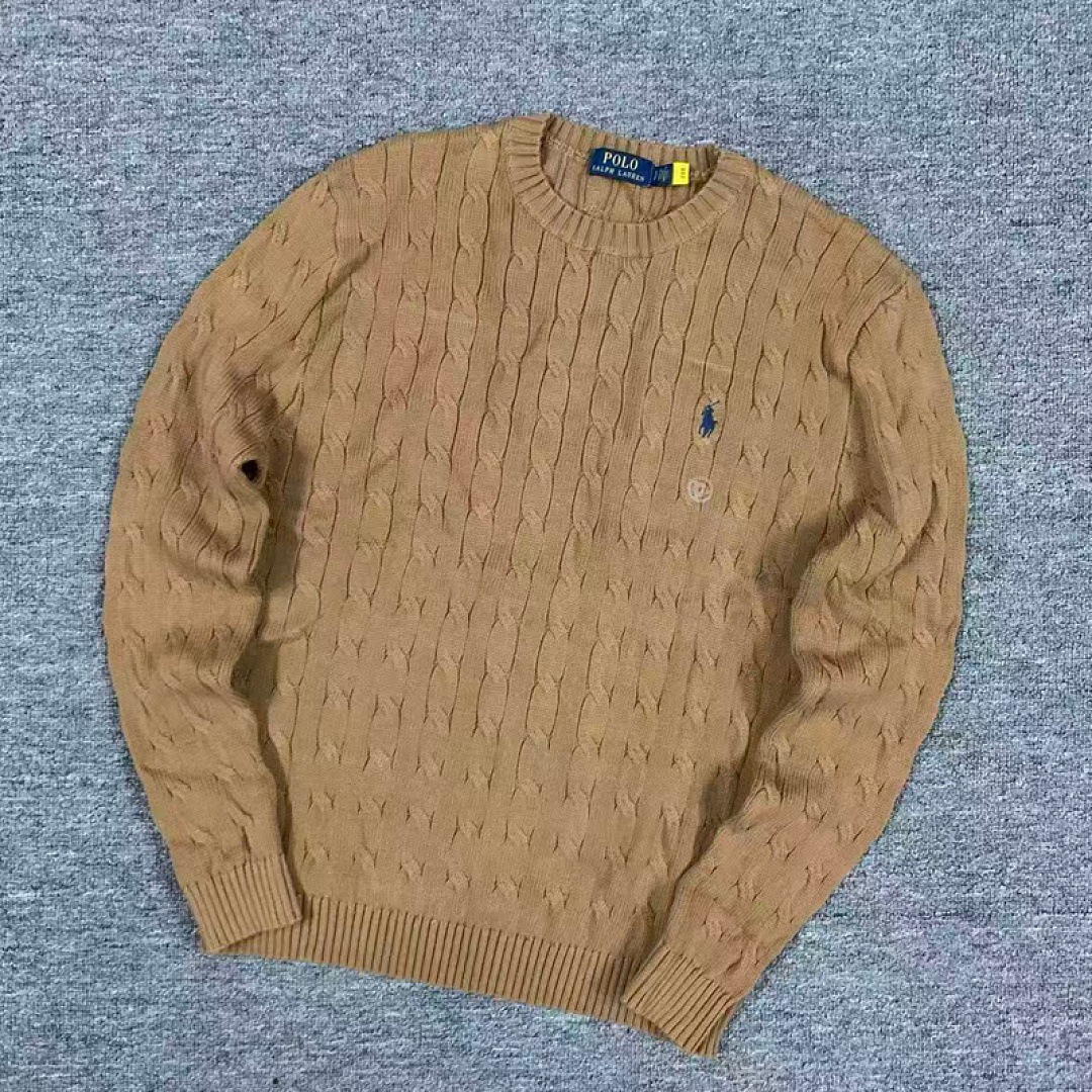 Other €23.4 #RL Autumn/Winter Classic Cable Crewneck Sweater Floral Collar Fleece G/D - Image 12