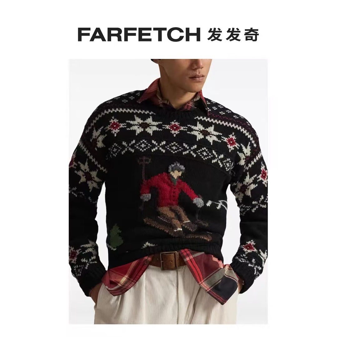 Other €47.8 ##Men's Skier Intarsia Knit Sweater Snow Fleece P