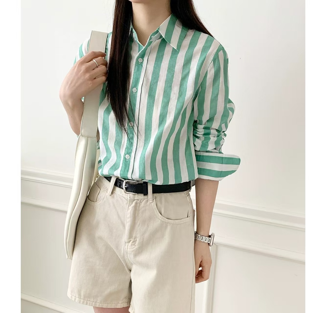 Other €28.3 ##Linen Stripe Shirt 027 Linen Striped P - Image 25