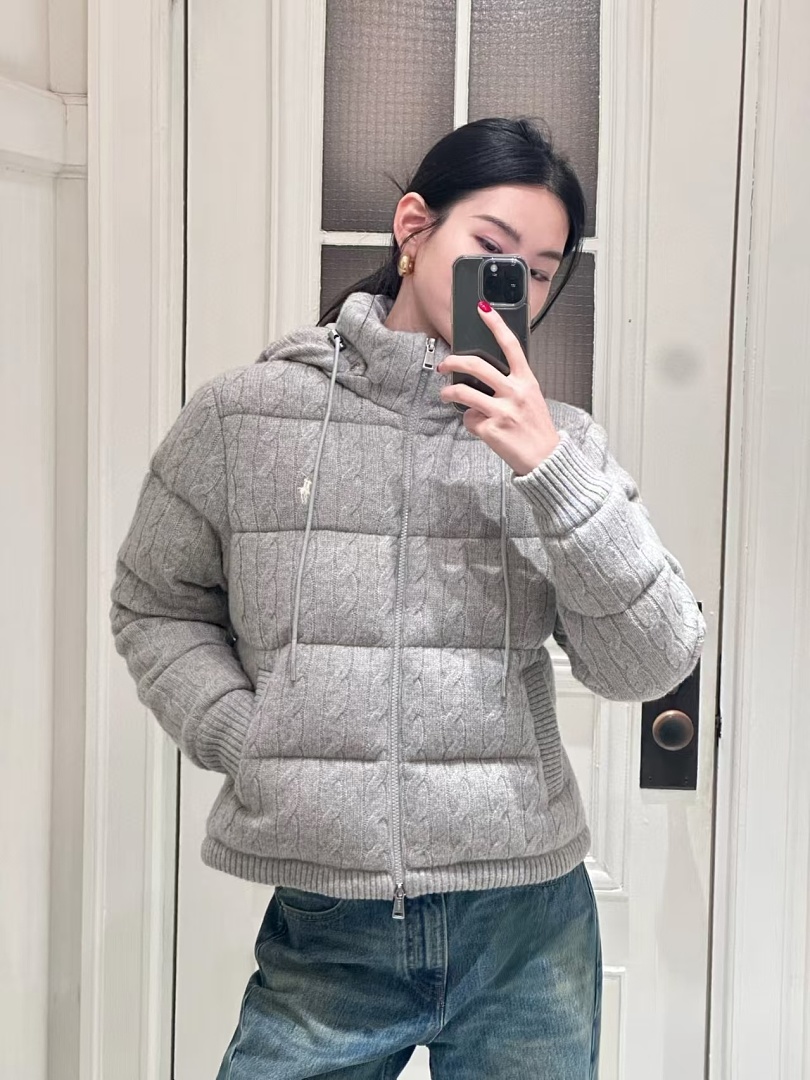 Other €56.4 ## Knit Hooded Cotton-Padded Jacket Cotton W - Image 3