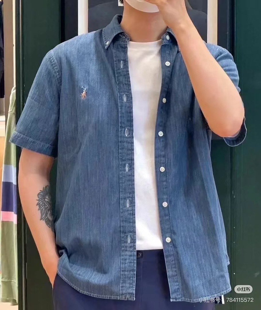 Other €20.5 ##Denim Short-Sleeved Shirt Short Sleeve M (Loose Fit) - Image 3