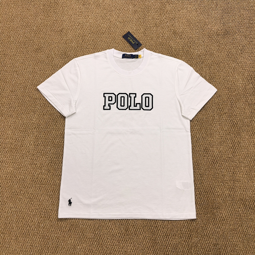 Other €13.6 ##100% Cotton Letter Embroidery T-Shirt Solid Embroidered T - Image 15