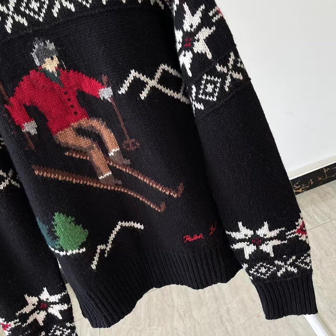 Other €47.8 ##Men's Skier Intarsia Knit Sweater Snow Fleece P - Image 22