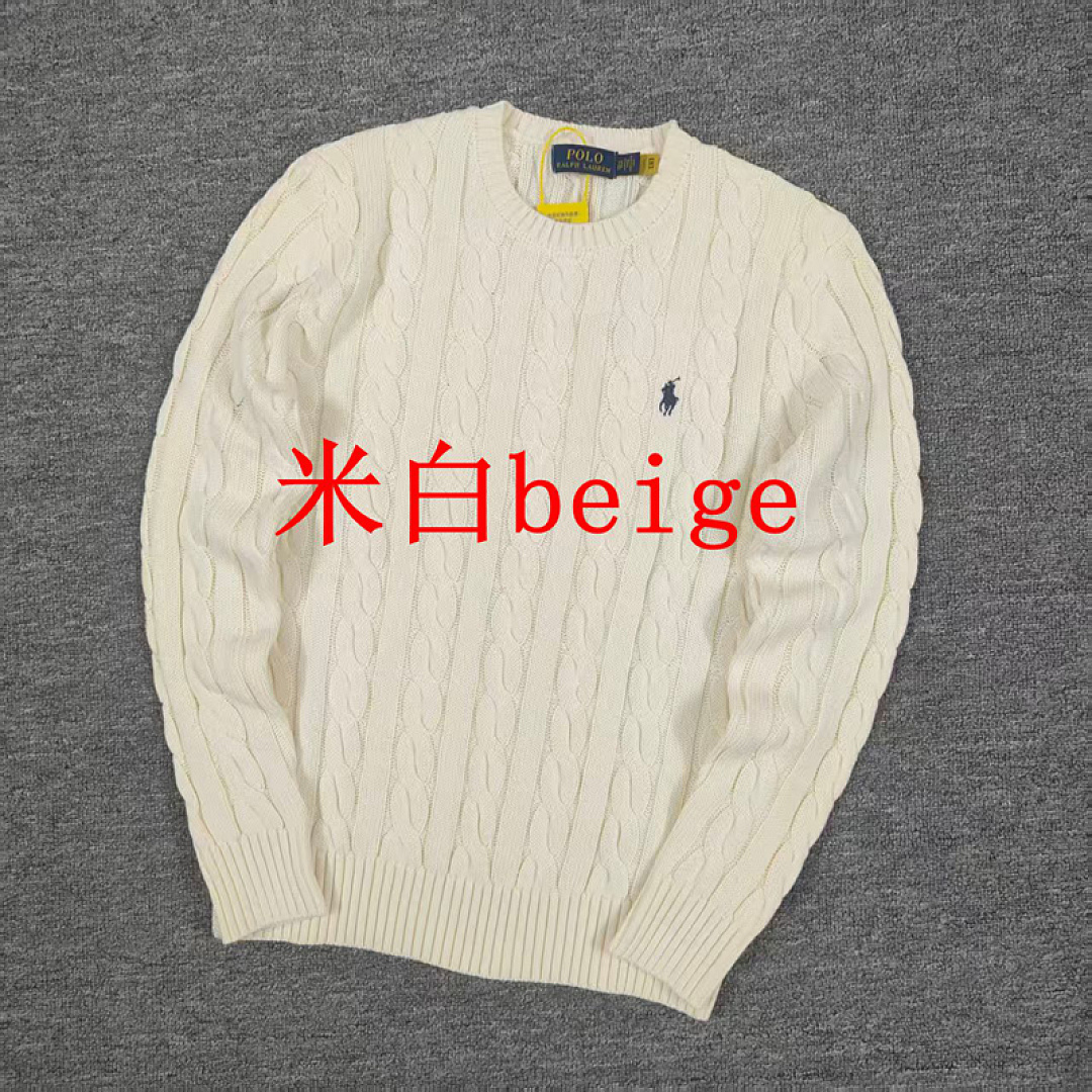 Other €23.4 ##RL 100% Pure Cotton Autumn And Winter Round Neck Long Sleeved Sweater Solid Collar Fleece C - Image 19