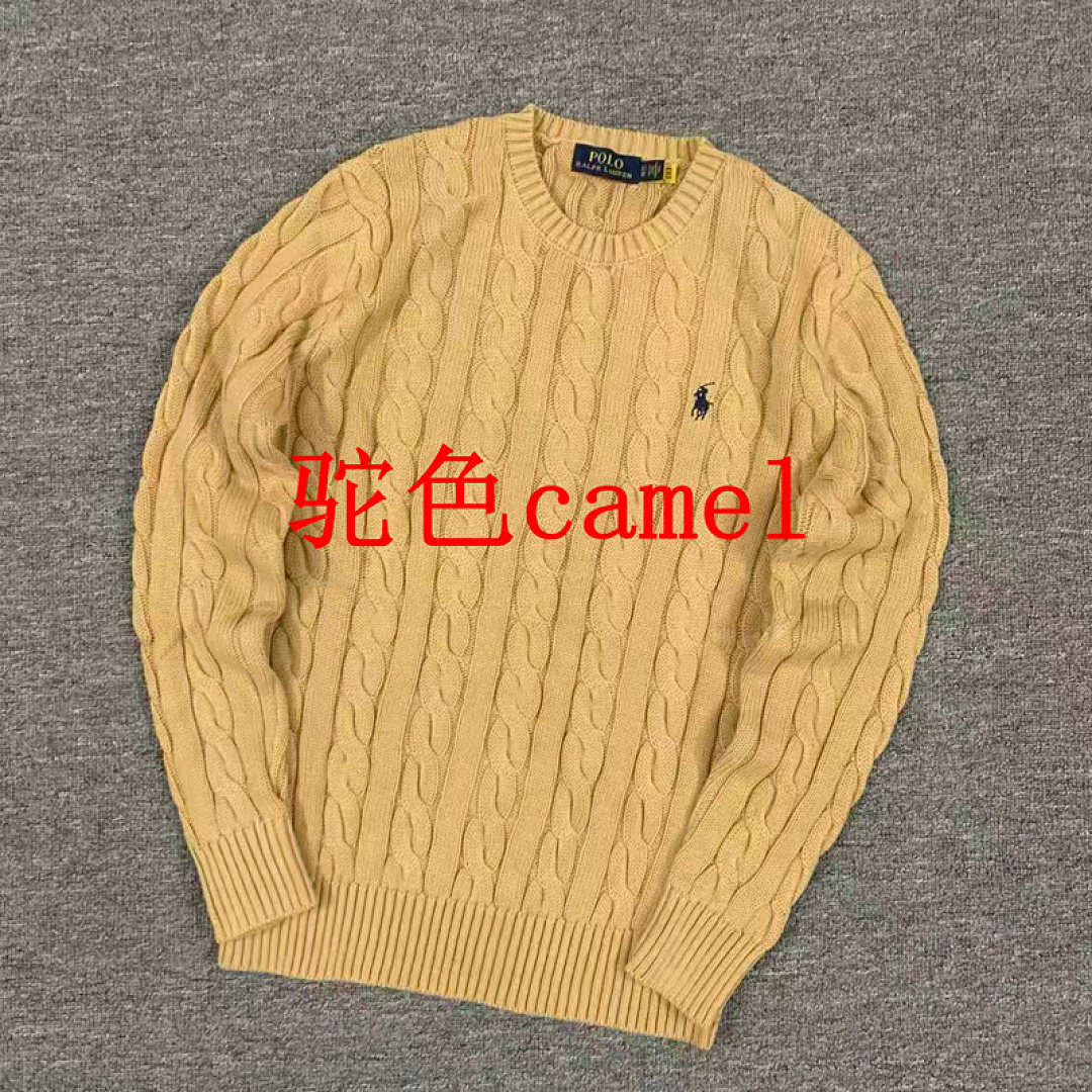Other €23.4 ##RL 100% Pure Cotton Autumn And Winter Round Neck Long Sleeved Sweater Solid Collar Fleece C - Image 13