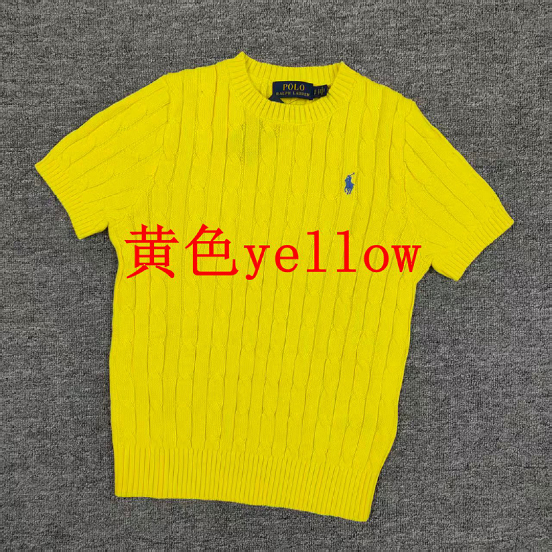 Other €17.2 ##Candy Color Round Neck Pure Cotton Short Sleeves Sweater Candy Fruit Collar Sleeve C - Image 7
