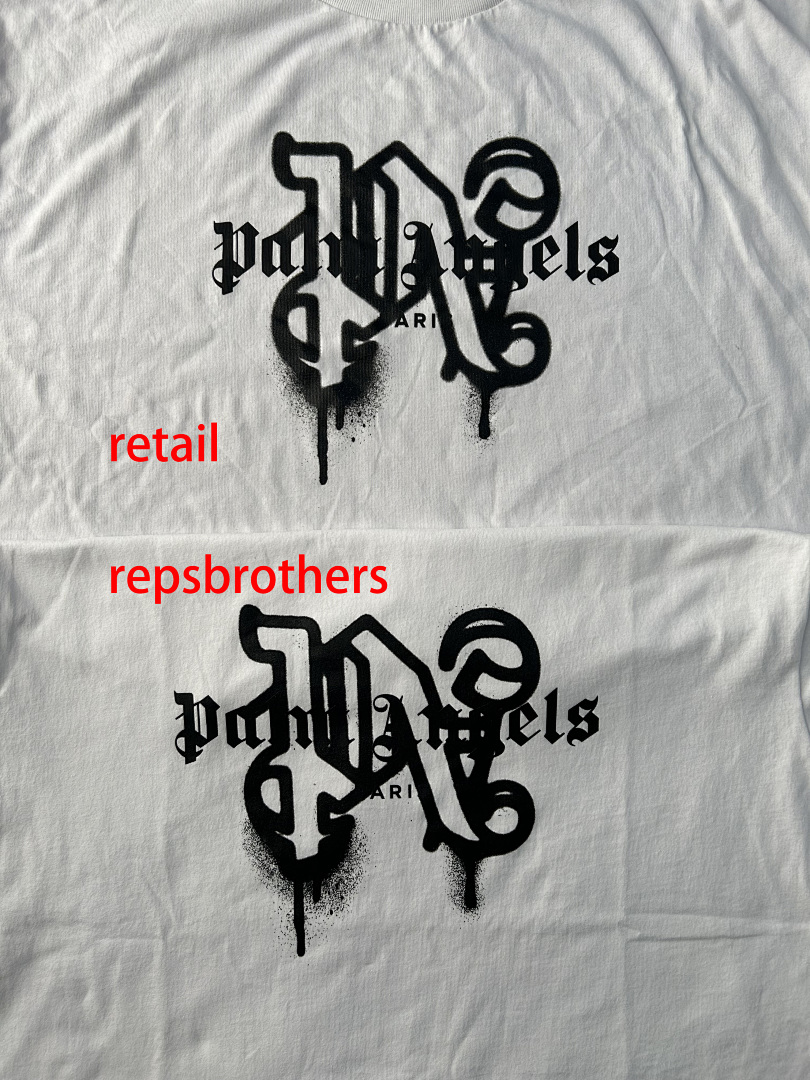 Palm Angels PA New Sprayed White Tshirt, P19, Https://Item.Taobao.Com/Item.Htm?Ft=T&Id= - Image 6