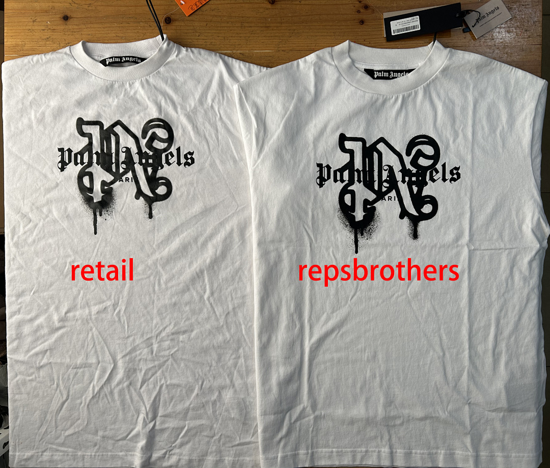 Palm Angels PA New Sprayed White Tshirt, P19, Https://Item.Taobao.Com/Item.Htm?Ft=T&Id= - Image 7