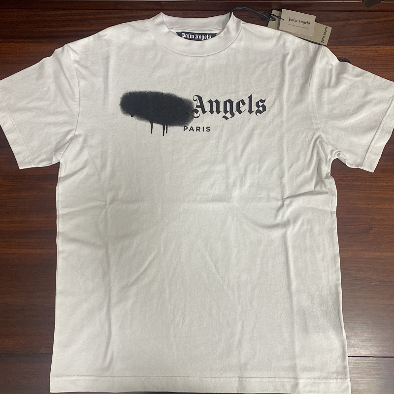 Palm Angels PA Sprayed White Tshirt, P19, Https://Item.Taobao.Com/Item.Htm?Ft=T&Id=