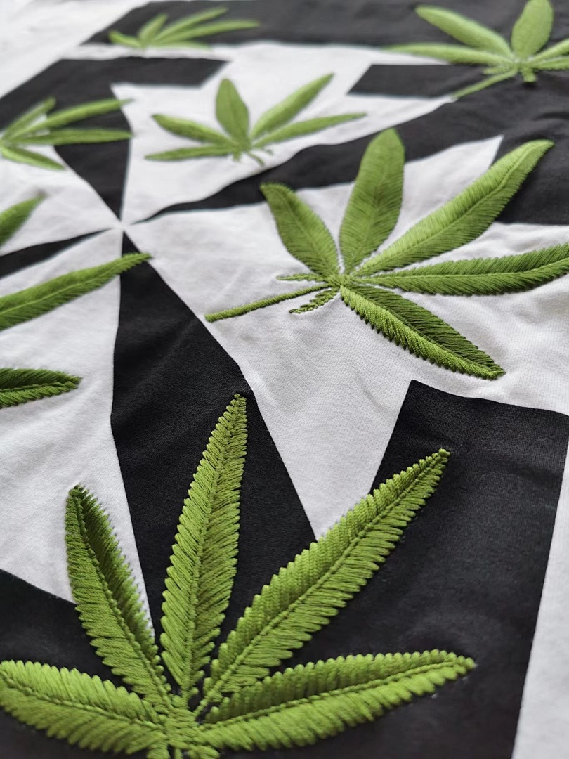 Off-White OW T-Shirt Oversize Fit Leaf Embroidered (White, P20, Https://Item.Taobao.Com/Item.Htm?Ft=T&Id=) - Image 11
