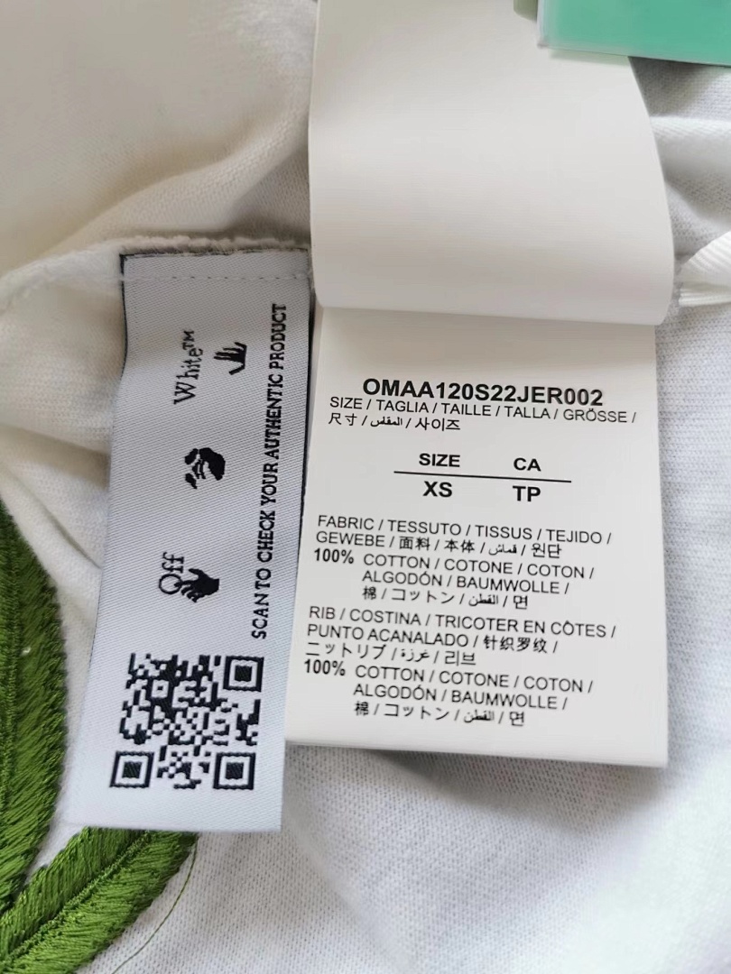 Off-White OW T-Shirt Oversize Fit Leaf Embroidered (White, P20, Https://Item.Taobao.Com/Item.Htm?Ft=T&Id=) - Image 10