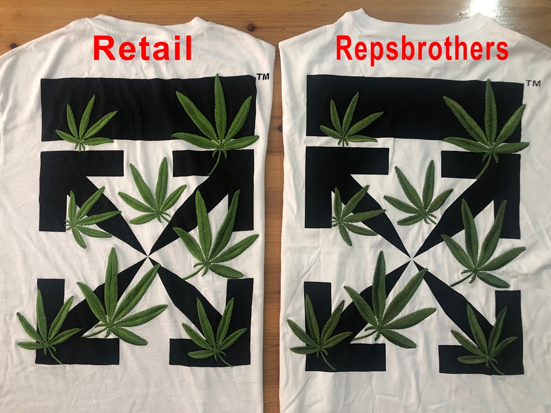 Off-White OW T-Shirt Oversize Fit Leaf Embroidered (White, P20, Https://Item.Taobao.Com/Item.Htm?Ft=T&Id=) - Image 3