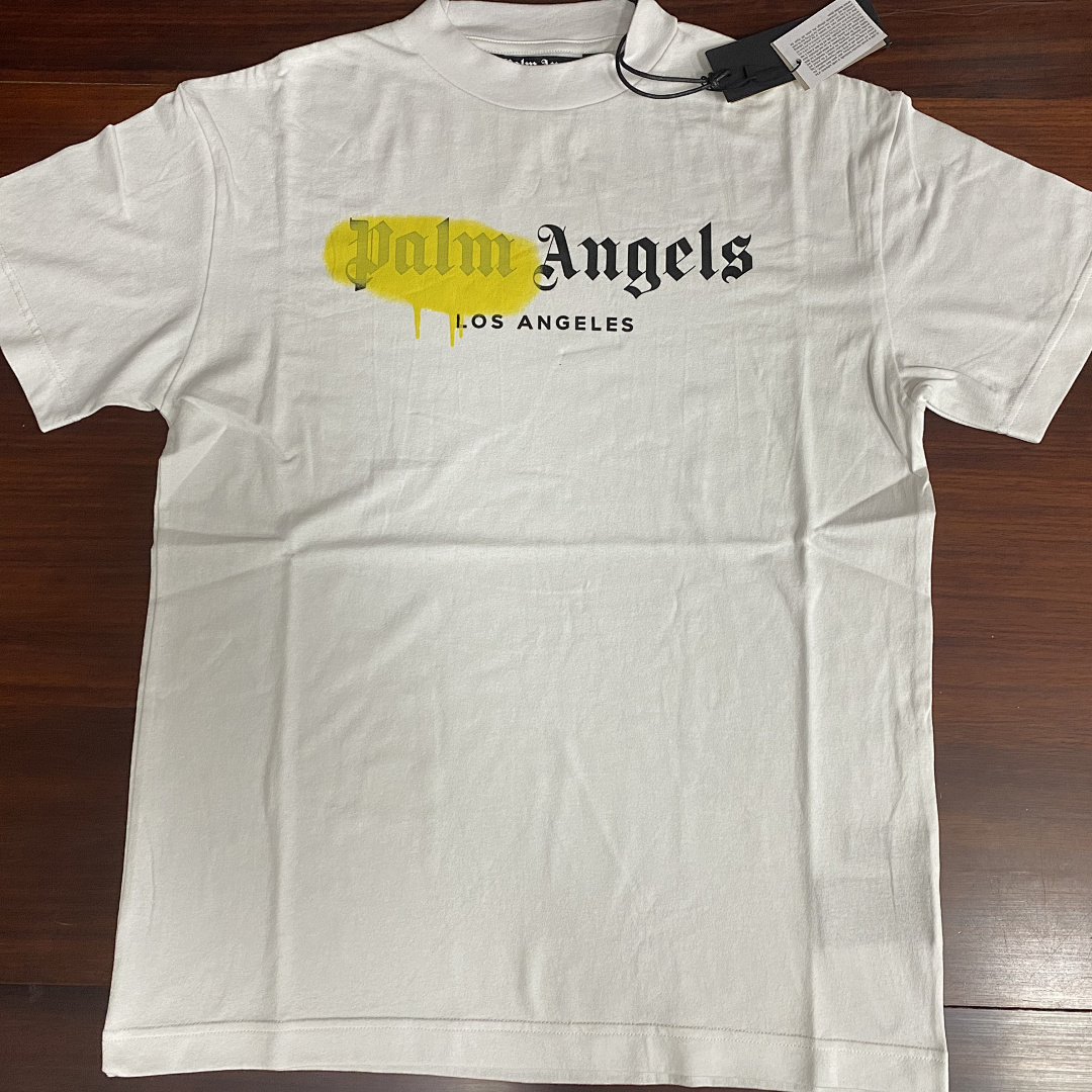 Palm Angels PA Sprayed White Tshirt, P19, Https://Item.Taobao.Com/Item.Htm?Ft=T&Id=