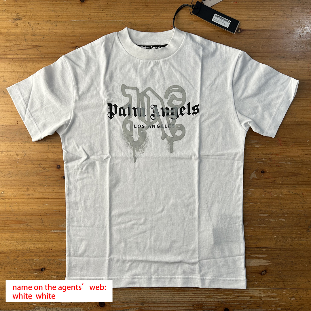 Palm Angels PA New Sprayed White Tshirt, P19, Https://Item.Taobao.Com/Item.Htm?Ft=T&Id= - Image 3