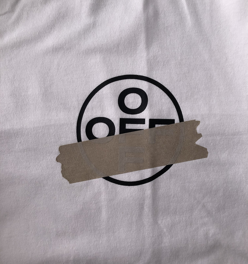 Off-White OW T-Shirt White Canvas Yellow Gum Strap Top, P20, Https://Item.Taobao.Com/Item.Htm?Ft=T&Id= - Image 3