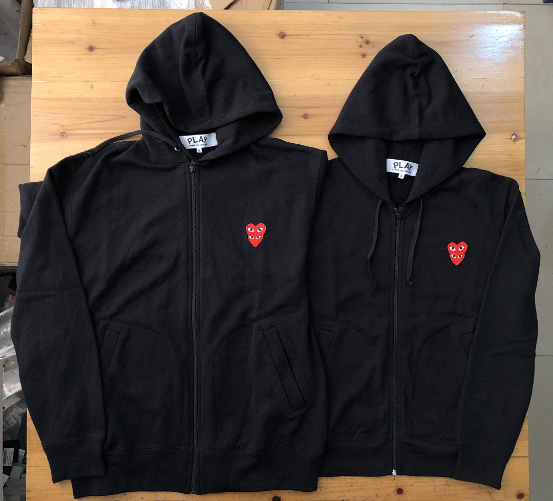 Comme des Garcons 100% Cotton CDG PLAY ZIP HOODIE, P26, Https://Item.Taobao.Com/Item.Htm?Ft=T&Id= - Image 3