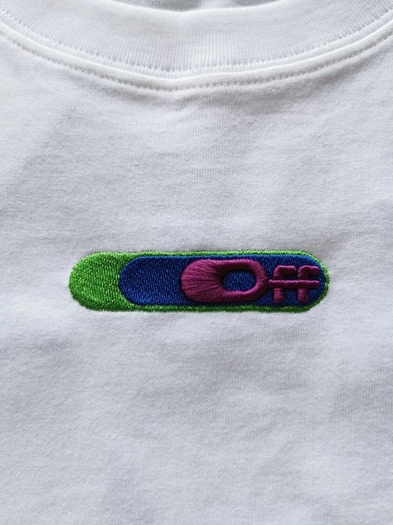 Off-White OW T-Shirt Oversize Fit Leaf Embroidered (White, P20, Https://Item.Taobao.Com/Item.Htm?Ft=T&Id=) - Image 13